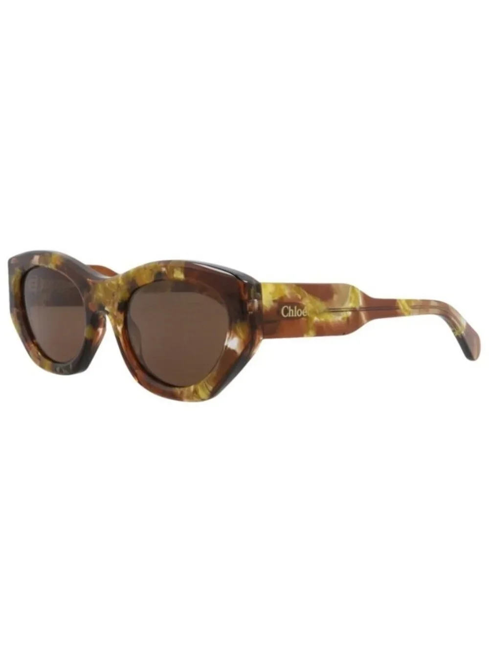 New Chloé Womens Cat Eye Havana Havana Brown Fashion Designer Sunglasses